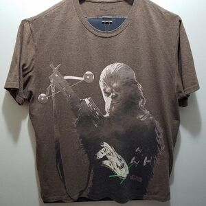 Star Wars Brown Chewbacca Men's 2XL Shirt Disney Store Millenium Falcon